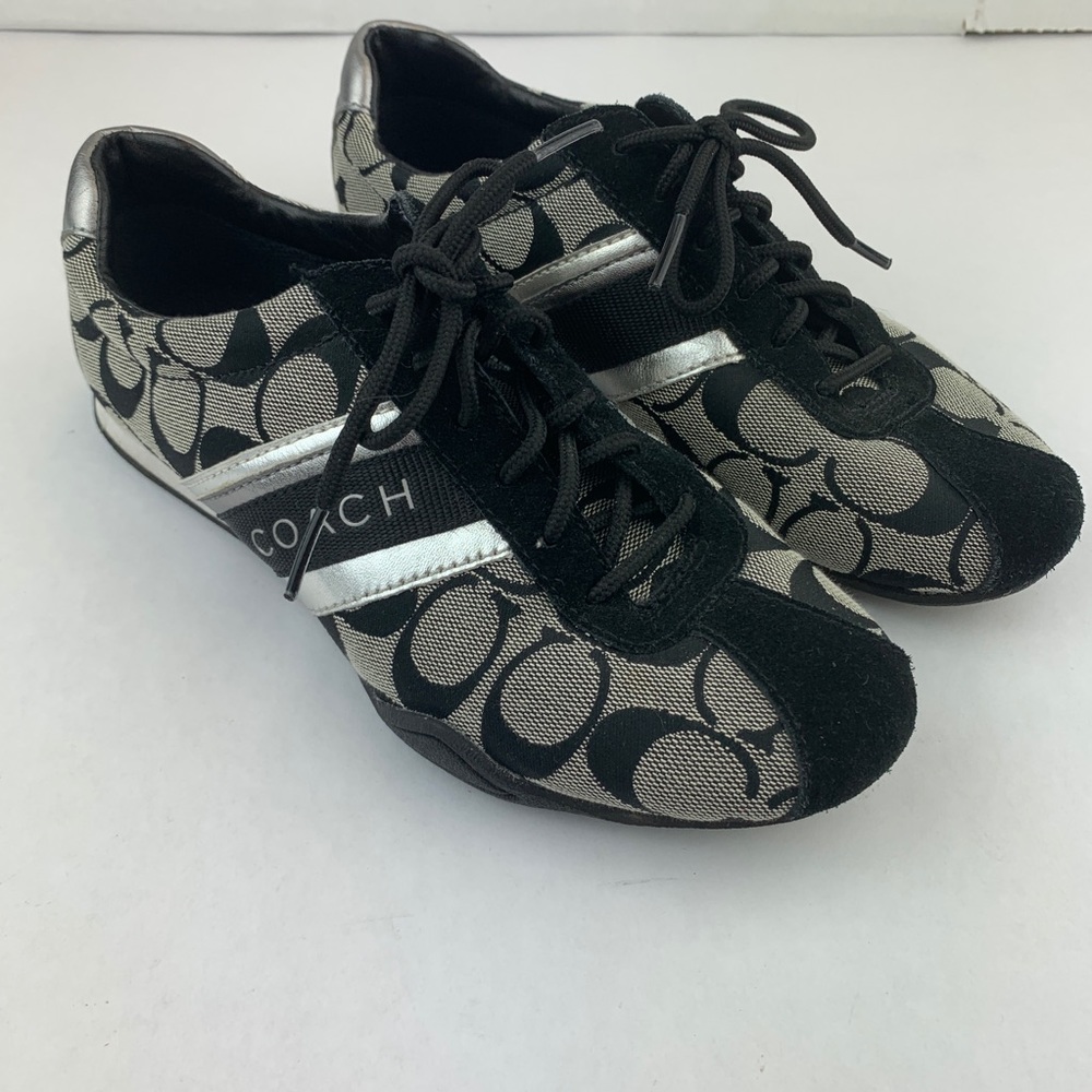 Authentic Coach "Jayme" Casual Monogram Canvas Sho